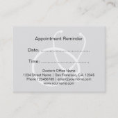 Cartes de rappel de rendez-vous pour médecin de fa (Devant)