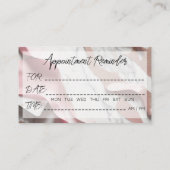 Cartes de rappel de rendez-vous Salon de coiffure (Dos)