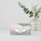 Cartes de rappel de rendez-vous Texture rose (Debout devant)