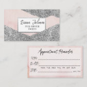 Cartes de rappel de rendez-vous Texture rose (Devant / Derrière)