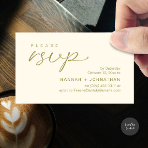 Cartes de rappel de réponse pour mariage romantiqu