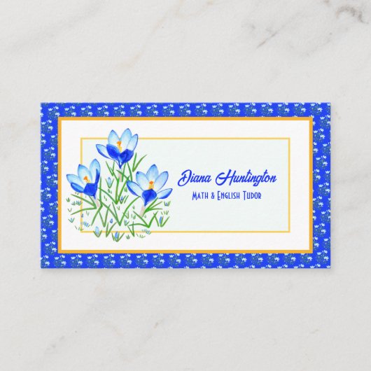 Cartes de rappel des Crocus bleus (Devant)