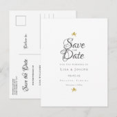 Cartes de rappel élégantes Gold Cupids Save the Da (Devant / Derrière)