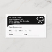 Cartes de rappel pour les rendez-vous au bureau de (Devant)