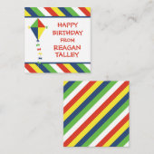 Cartes de rayures de cerf-volant personnalisées po (Devant / Derrière)