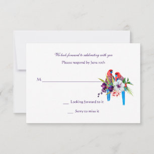 Cartes de réaction des oiseaux tropicaux