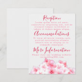 Cartes de réception à l'aquarelle aux hortensias r (Devant / Derrière)