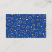 Cartes de réception Bandana Bleue Mariage (Dos)