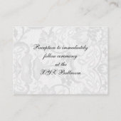 Cartes de réception bleu marine en dentelle et rub (Dos)