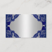 Cartes de réception bleu marine et argent (Dos)