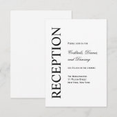 Cartes de réception CONTEMPORAINES (Devant / Derrière)