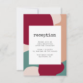 Cartes de réception contemporaines à formes abstra (Devant)
