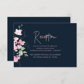 Cartes de réception couleur aquarelle Romance (Devant / Derrière)