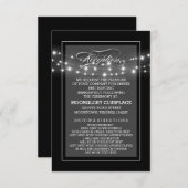 Cartes de réception de lumières de chaîne élégante (Devant / Derrière)