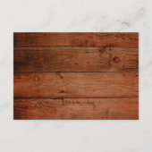 Cartes de réception de mariage automnal au tournes (Dos)