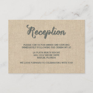 Cartes de réception de mariage aux feuilles de pal