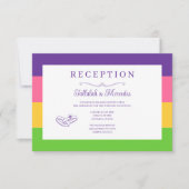 Cartes de réception de mariage avec drapeau lesbie (Devant)