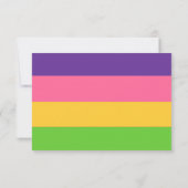 Cartes de réception de mariage avec drapeau lesbie (Dos)