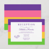 Cartes de réception de mariage avec drapeau lesbie (Devant / Derrière)