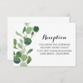 Cartes de Réception de Mariage avec Feuillage Modè (Devant / Derrière)