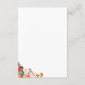 Cartes de réception de mariage avec fleurs d'autom (Dos)