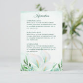 Cartes de réception de mariage avec monogramme et (Debout devant)