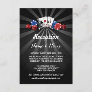 Cartes de Réception de Mariage Casino Las Vegas