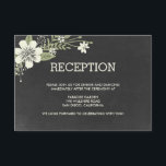 Cartes de réception de mariage Chalkboard Blooms<br><div class="desc">Articles assortis disponibles. Visitez notre boutique sur BERRYBERRYSWEET.COM pour plus d'options. 

 Conception © Berry Berry Sweet Designs</div>