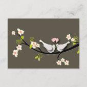 Cartes de réception de mariage de colombes/Inserts (Dos)