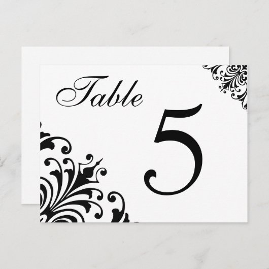 Cartes de réception de mariage de nombre de (Devant / Derrière)