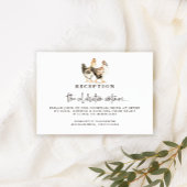 Cartes de réception de mariage de poulet de ferme 