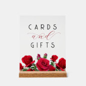 Cartes de réception de mariage des Roses rouges n  (Recto)