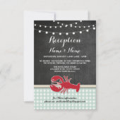 Cartes de réception de mariage Ébullition d'écrevi (Devant)