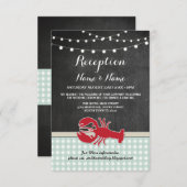 Cartes de réception de mariage Ébullition d'écrevi (Devant / Derrière)