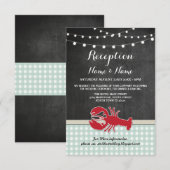 Cartes de réception de mariage Échaudée de écrevis (Devant / Derrière)