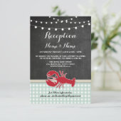 Cartes de réception de mariage Écrevisses Bouillab (Debout devant)