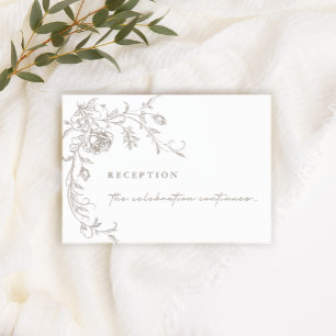 Cartes de réception de mariage élégantes vintage s