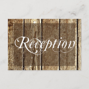Cartes de réception de mariage en bois de grange d