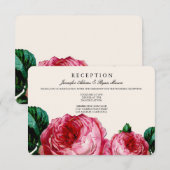 CARTES DE RÉCEPTION DE MARIAGE EN DÉCOUPAGE FLORAL (Devant / Derrière)
