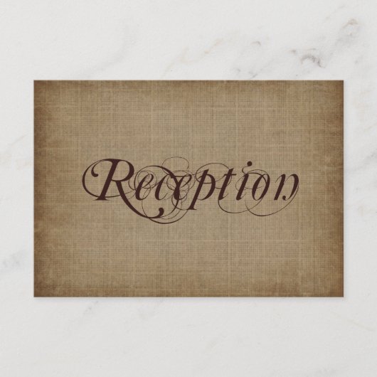 Cartes de réception de mariage en papier rustique  (Devant)