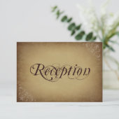 Cartes de réception de mariage en papier rustique  (Debout devant)