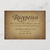 Cartes de réception de mariage en papier rustique  (Dos)