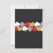 Cartes de Réception de Mariage Fête de Casino à La (Dos)