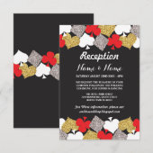 Cartes de Réception de Mariage Fête de Casino à La (Devant / Derrière)