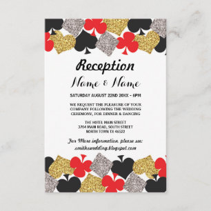 Cartes de Réception de Mariage Fête de Casino Las 