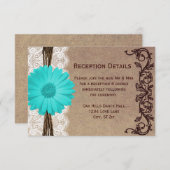 Cartes de réception de mariage Marguerite de Gerbe (Devant / Derrière)