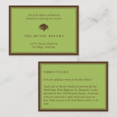 Cartes de réception de mariage pour chêne vert (Devant / Derrière)