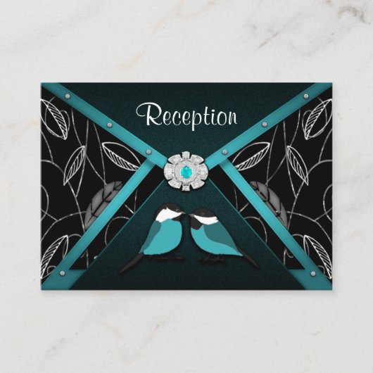 Cartes de réception de mariage pour Inséparables A (Devant)