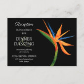 Cartes de réception de mariage pour oiseaux tropic (Devant)