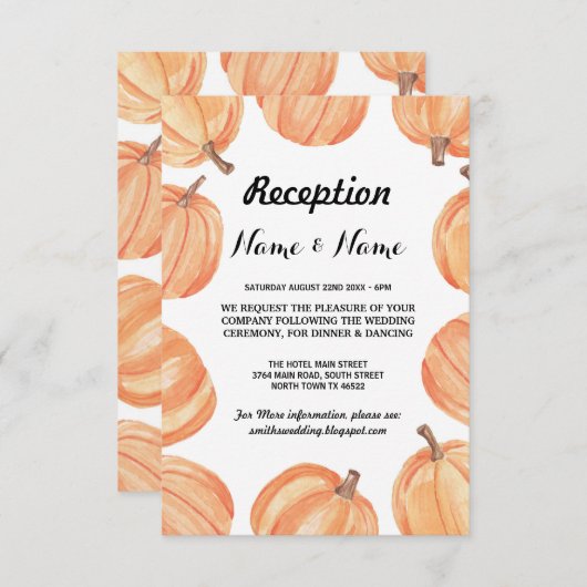 Cartes de réception de mariage rustique à thème ci (Devant / Derrière)